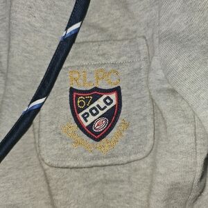 POLO RALPH LAUREN Boys Gray Cotton BLAZER SIZE L 14-16 RARE FIND! $80obo